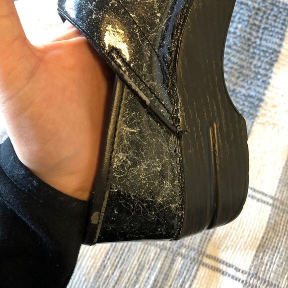 Dansko Womens Splatter Paint Shoes Sz 8 Black Comfy Work Teacher Comfy Casual - Picture 11 of 11